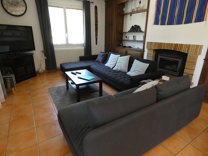 Salon du Gite Laviolle à Onesse-Laharie avec Gîtes de France Landes