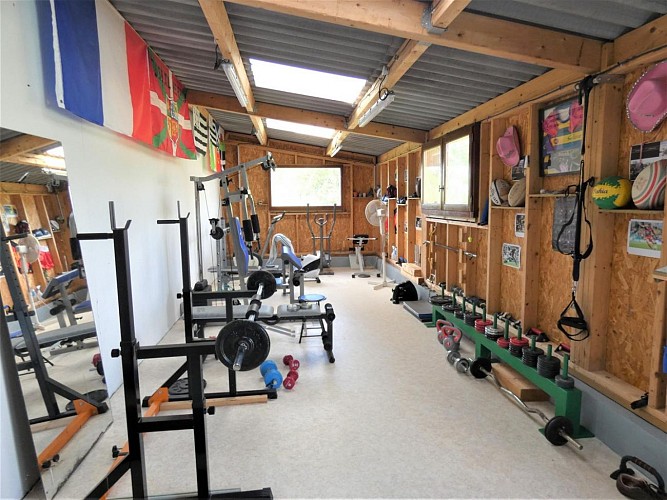 Salle de sport du Gîte Beniabe à Ossages avec Gîtes de France Landes