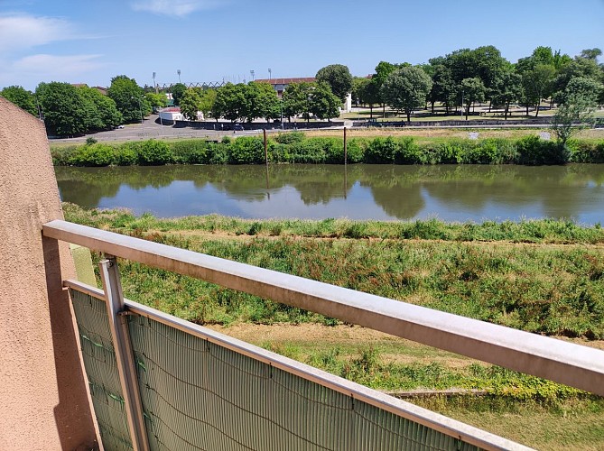 Vue du gite studio les rives de l'adour à Dax avec Gîtes de France Landes