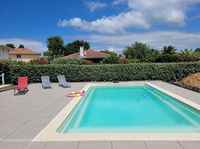 piscine du gite la maison des amis à Ondres avec Gîtes de France Landes