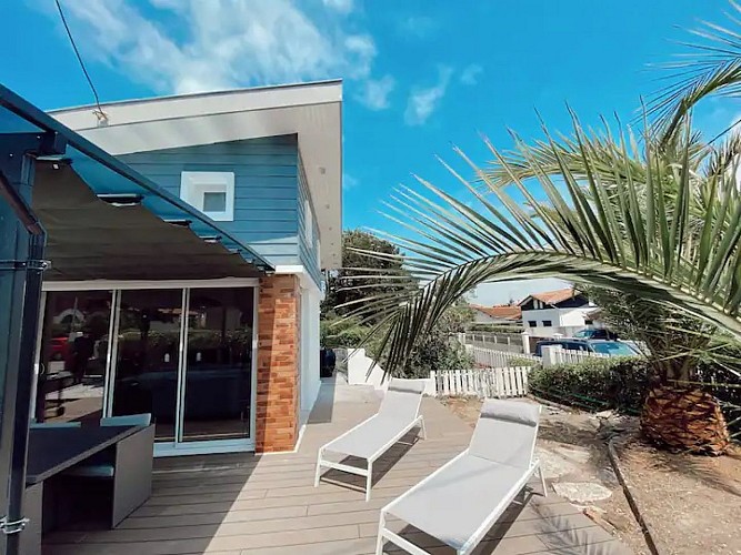 Terrasse du gîte Weekend à Capbreton avec Gîtes de France Landes