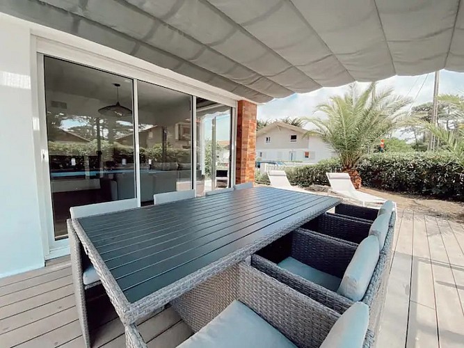 Terrasse du gîte Weekend à Capbreton avec Gîtes de France Landes