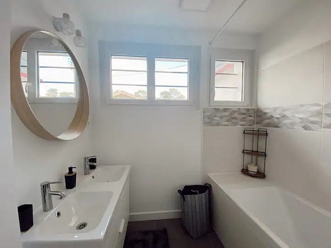 Salle d'eau du gîte Weekend à Capbreton avec Gîtes de France Landes