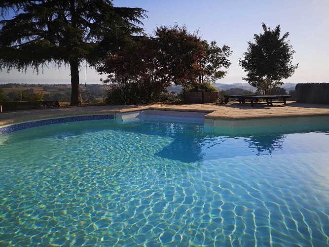 Ribeiro - piscine vue Chalosse