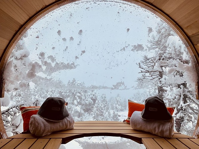 Sauna en hiver