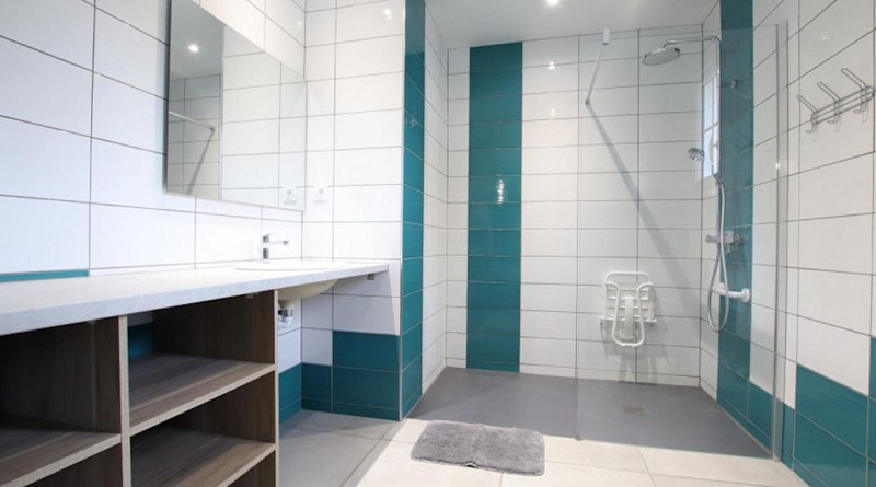 maion gelos salle de douche carreau bleu ahaxe