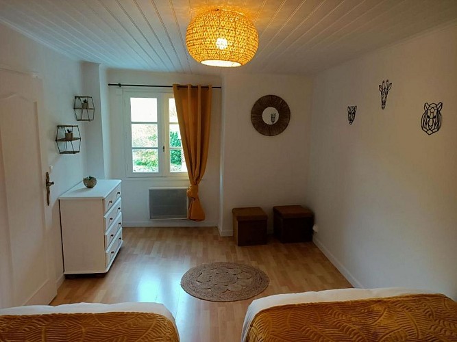 Gîte de Soulou - Chambre lits simples