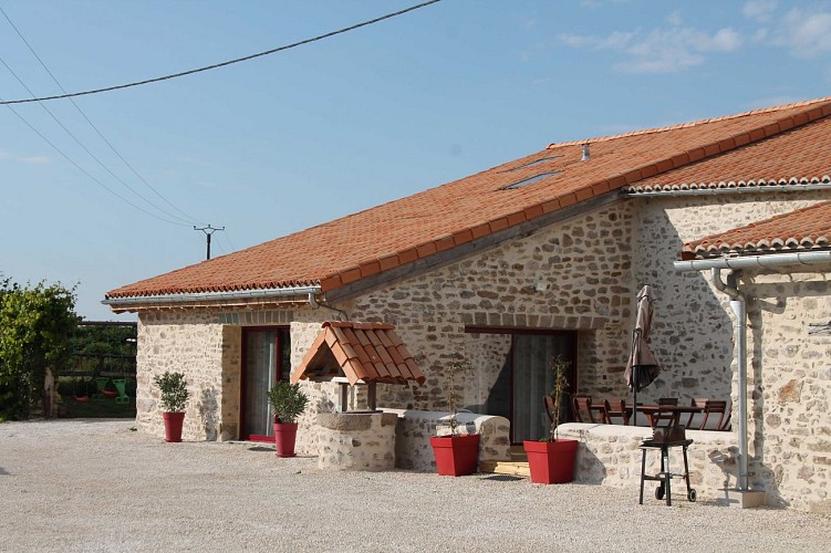 Vue sur l'extérieur du gite