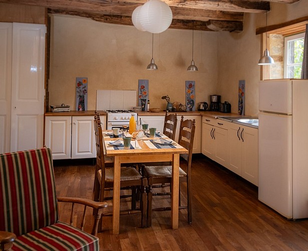 vue sur la cuisine ouverte