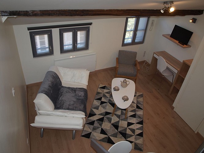 Appart 3: espace salon et bureau