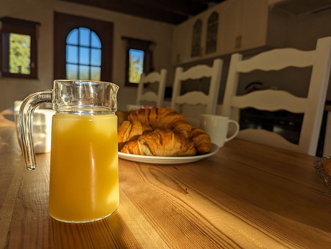 Petit déjeuner dans la cuisine