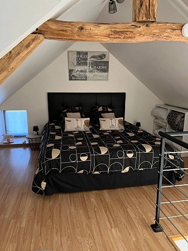 Le Cocon Romantique - Ancinnes - chambre en mezzanine