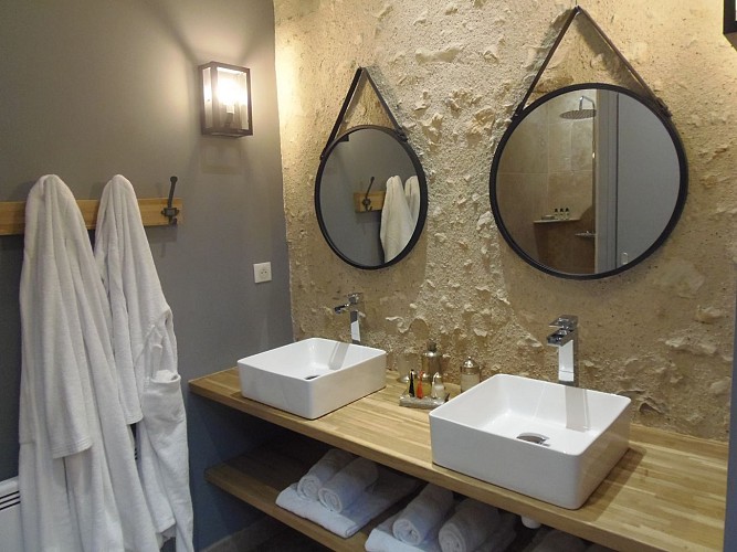 double vasque salle de bain Côté Troglo