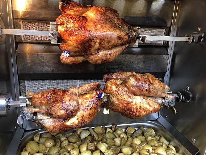 Poulet à la broche