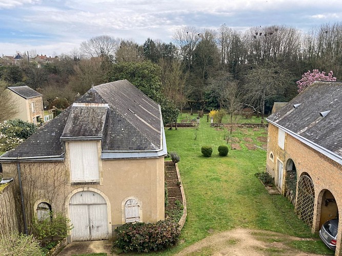 Vue jardin des chambres