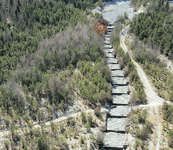 Work to contain the torrent's energy