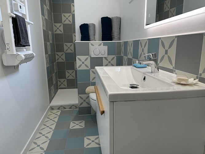 SAlle d'eau du Gite Elite à Lacquy avec Gites de France Landes