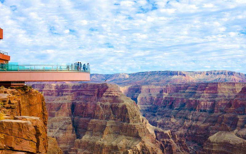 15-min Grand Canyon West Rim Helicopter Tour plus Canyon Floor Landing, Boat Ride with Optional Skywalk