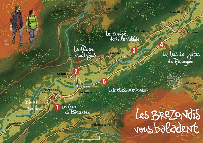 Carte du sentier et des étapes