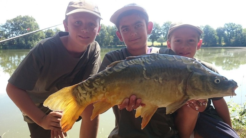 Fishing area at the pond of the Grange du Pin