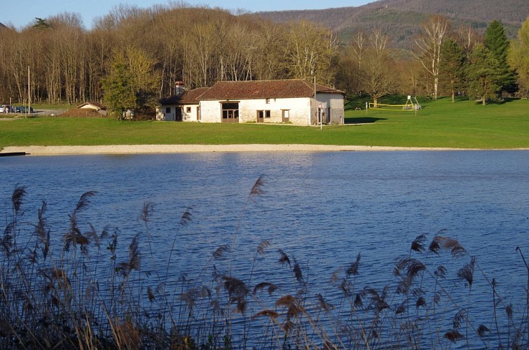 Fishing area at the pond of the Grange du Pin