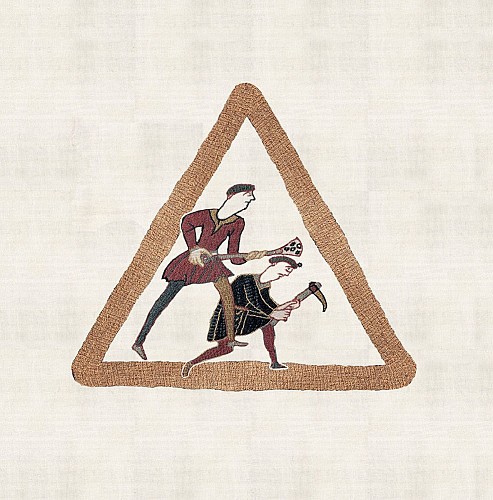 Triangle chantier fermeture Tapisserie de Bayeux