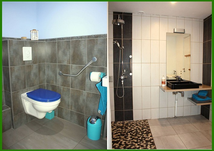WC et salle de douche séparés