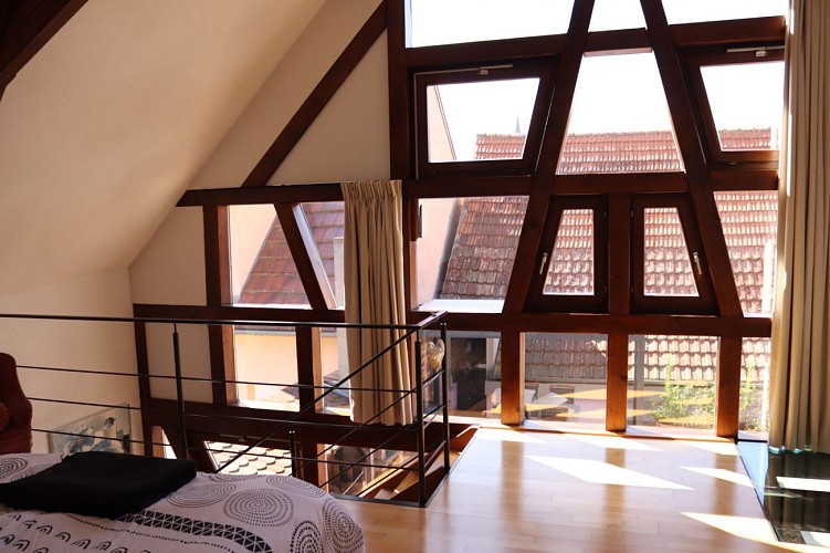 Chambre ouverte pouvant être assombrie