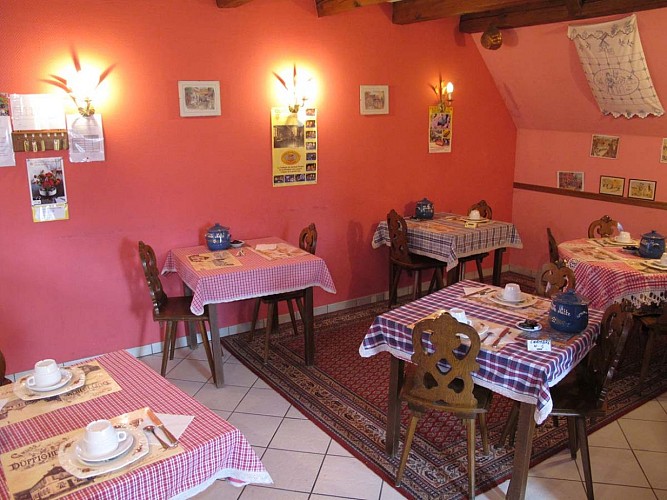 Salle des petits-déjeuners du Schaefferhof à Duppigheim