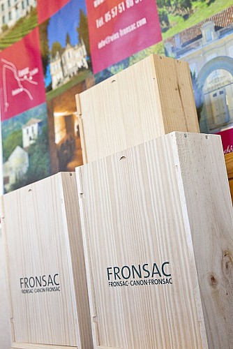 maison des vins Fronsac - caisson bois