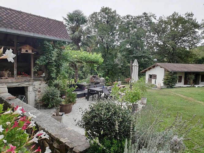 Gîte à la ferme - Gan - la terrasse