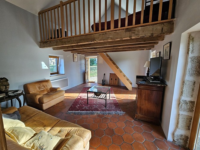 Maison de Jean: salon et espace nuit