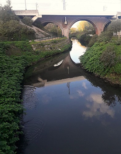 La ligne 50 enjambe la rivière