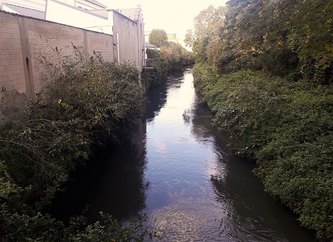 Le bras principal de la Senne depuis la rue Bollinckx