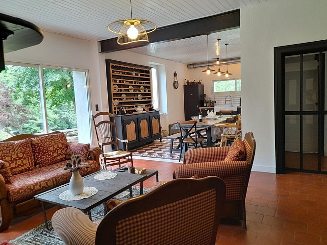 Salon Maison de Mordoit à Pissos avec Gites de France Landes