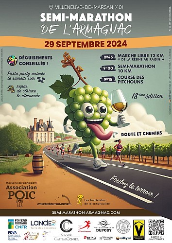 Villeneuve de Marsan - Semi marathon de l'Armagnac (Affiche) - 29 Septembre