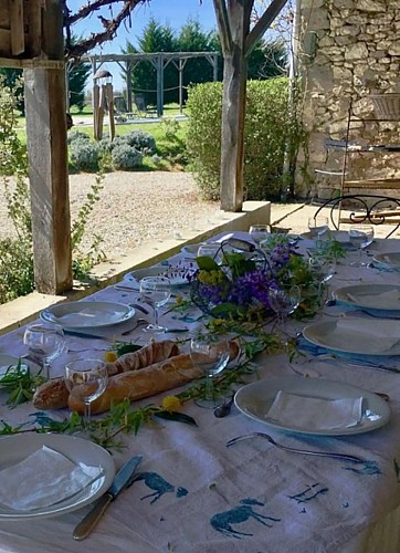 allemans du dropt-maison de caractere sainte anne-table