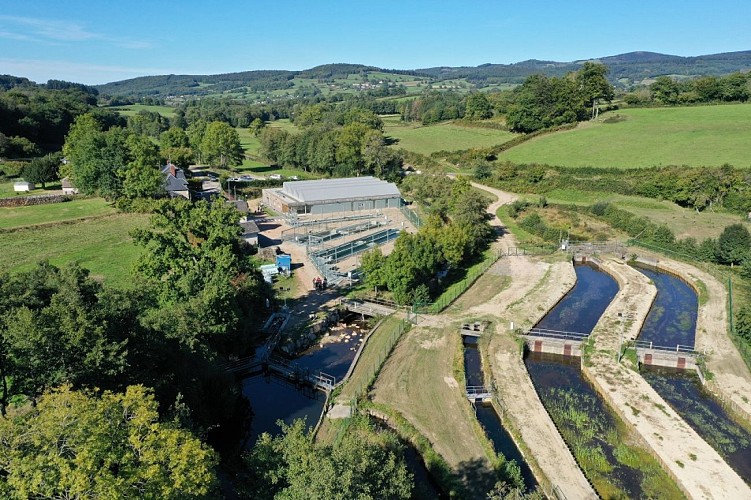 Pisciculture du Morvan vue du ciel