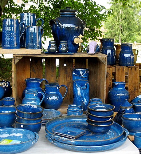 Poterie de l'Etang_Grès de Puisaye coloris Saphir