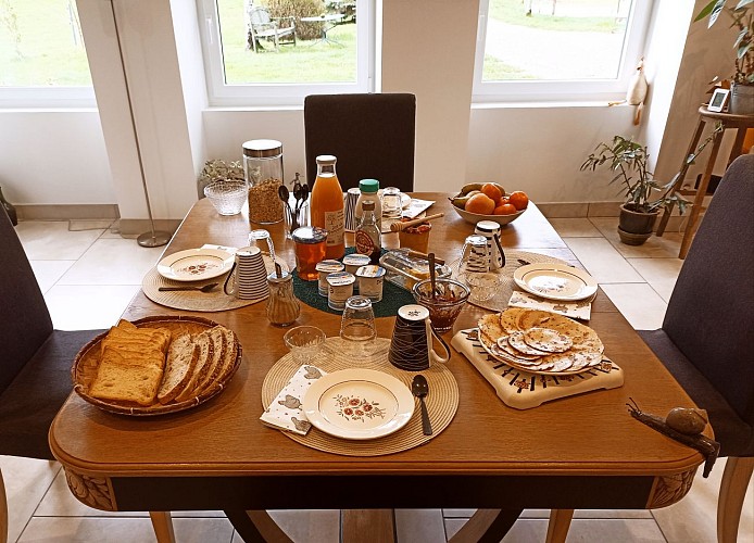 Petit déjeuner aux Chaumes