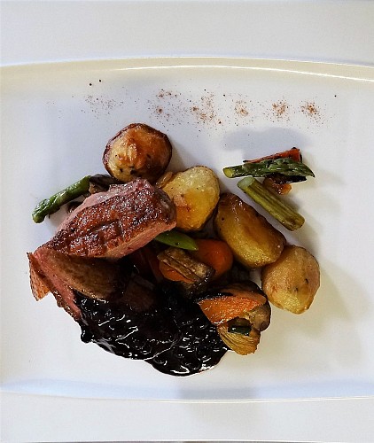 Canette aux myrtilles