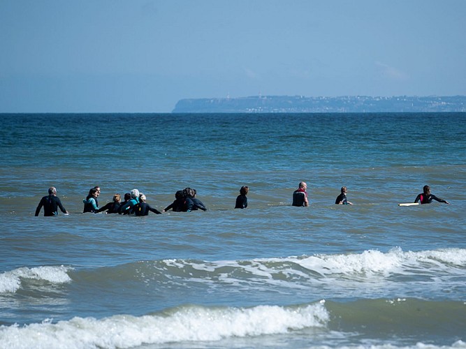 Séance de longe côte à Villers-sur-Mer avec le Pôle Nautique Villers-Blonville