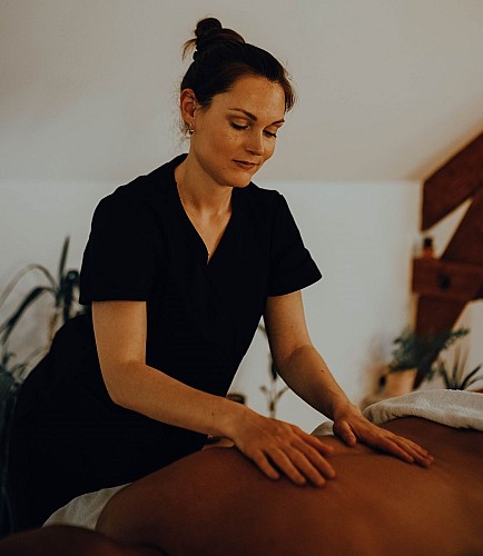 Massage en duo au coin du feu