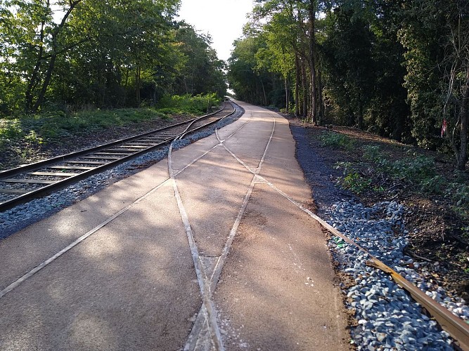 la piste cyclable achevée