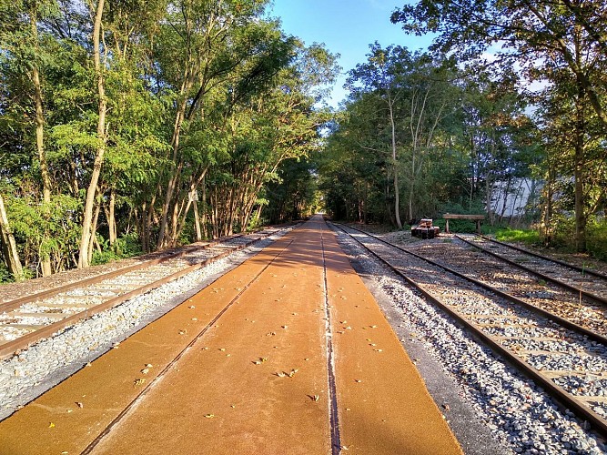 la piste cyclable achevée