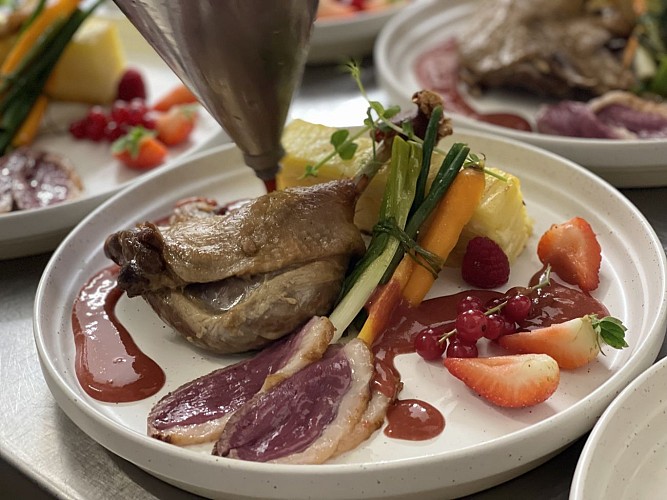 Magret de canard fruits rouges