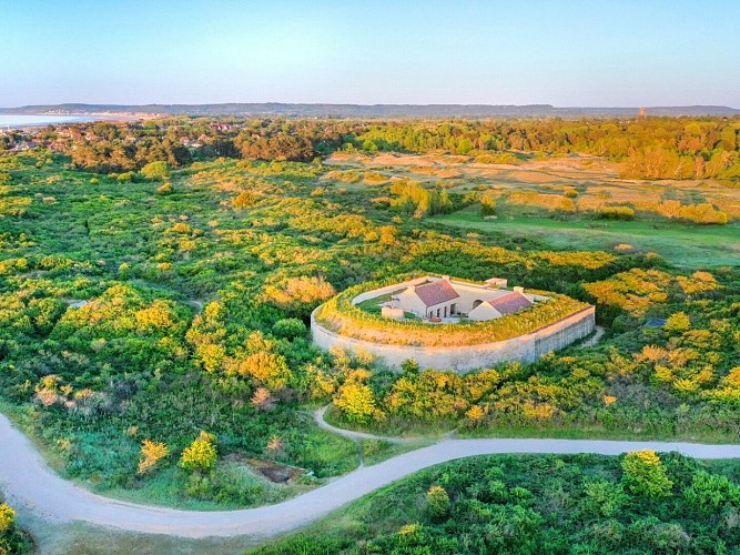 Vue aérienne de la Redoute