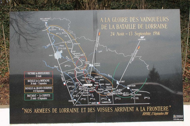 Les 4 batailles en Lorraine en août et septembre 1914