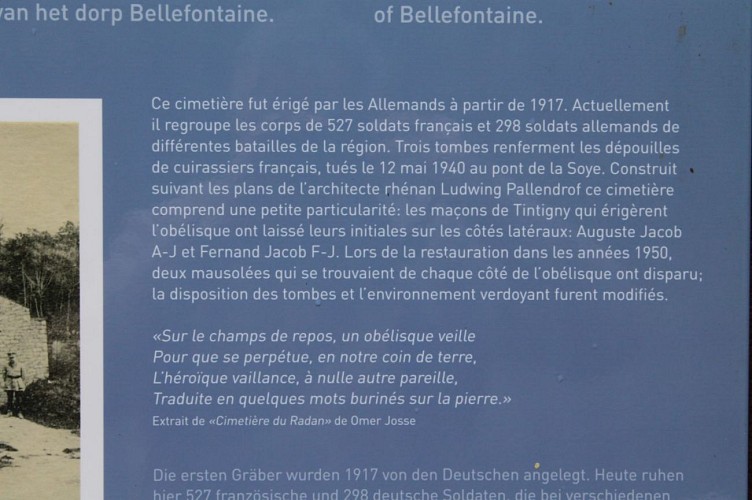 Cimetière militaire franco-allemand du Radan - Bellefontaine