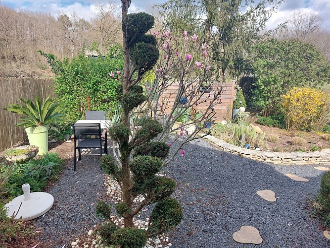 Jardin vue depuis le gîte